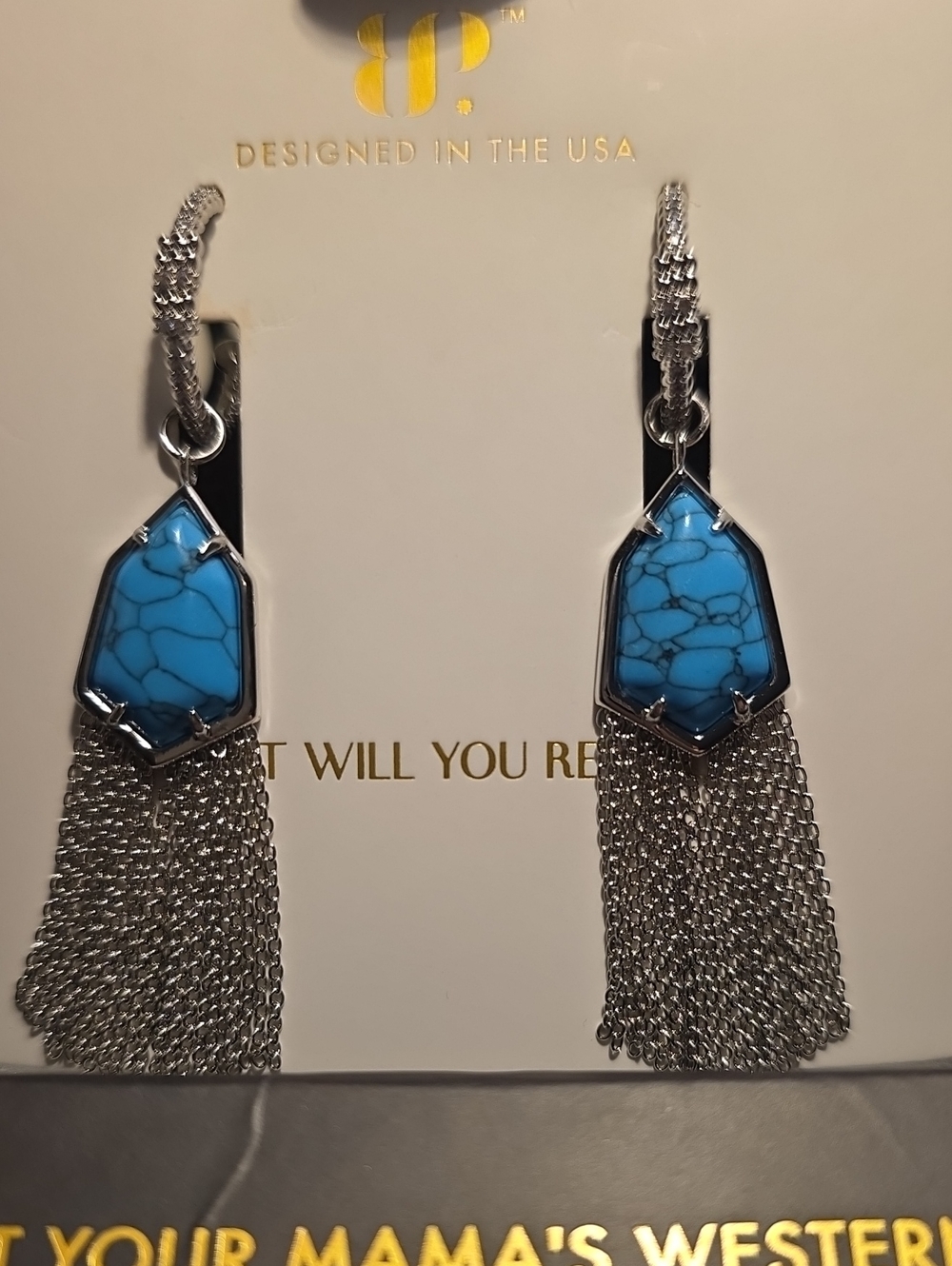 BP Outlaw Silver Tassel Drop Earrings